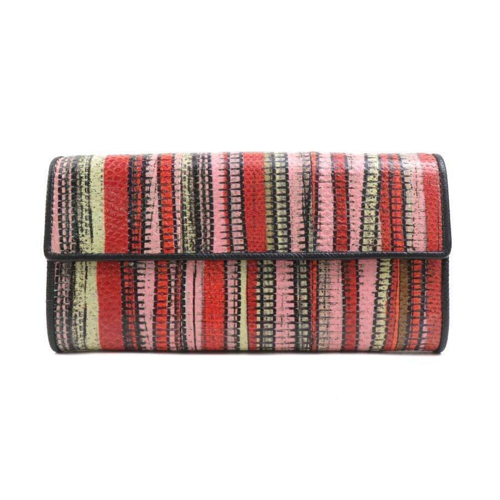 Bottega Veneta long wallet python multicolor